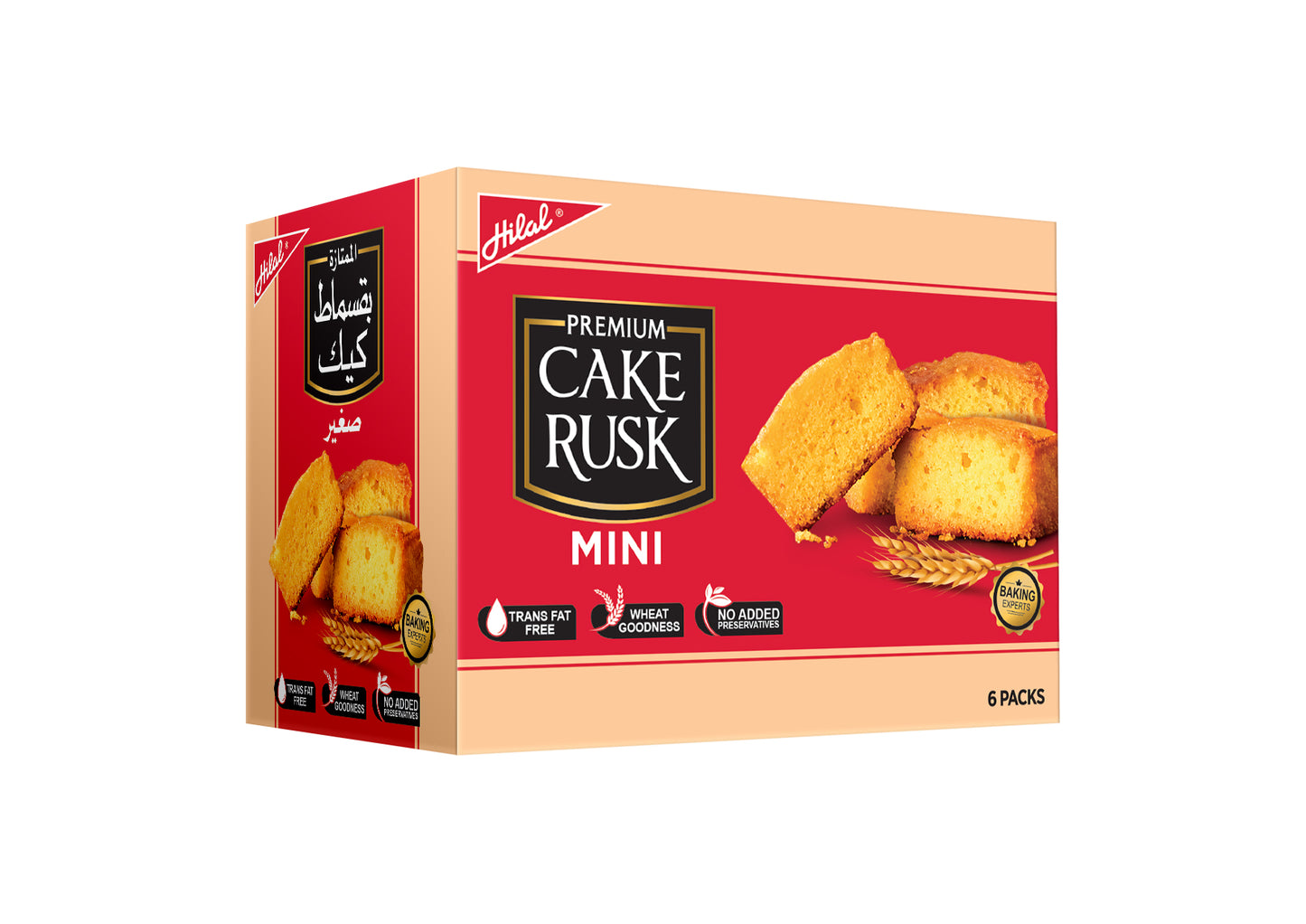 Pack of 6 BakeTime Cake Rusk Mini