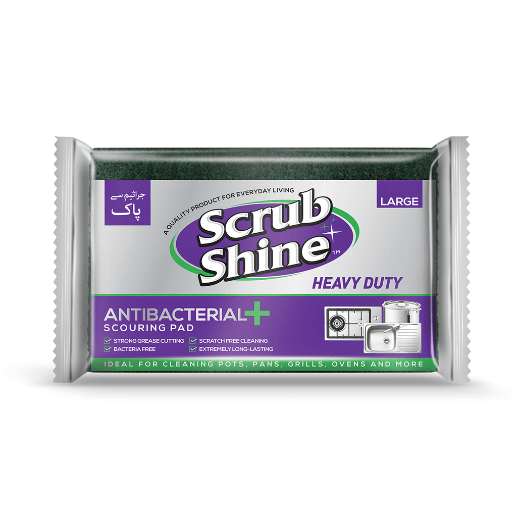 Scrub Shine Antibacterial Heavy Duty Scouring Pad (Large)